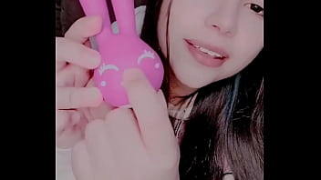 Curious Girl Masturbating With A Bunny Toy