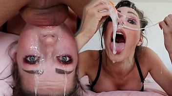 Sloppy Upside Down Throat Fuck – Balls Deep Facefucking