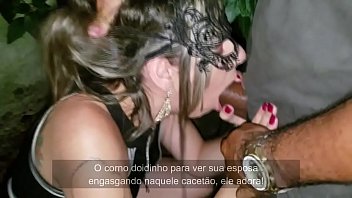 Cristina Almeida in public, in the square with a gifted stranger, the condom broke because the bastard’s cock was so thick, the tame cuckold films himself being humiliated by her. Dogging 2 – Part 2/2